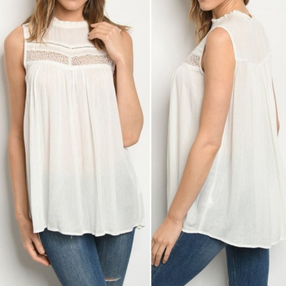 IVORY TUNIC TOP - Picture 1 of 4